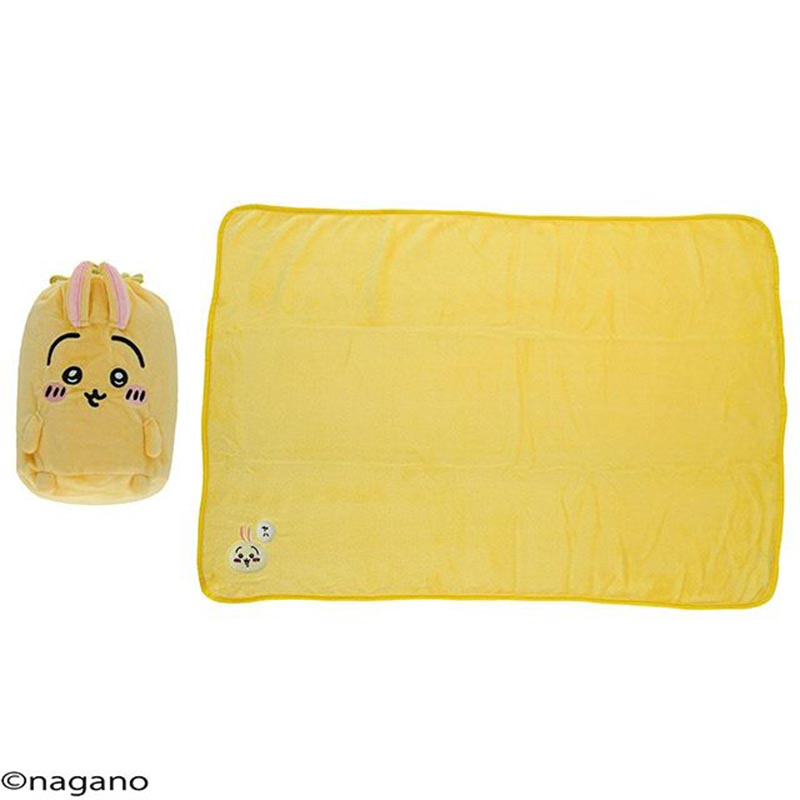 ちいかわ   ふわふわうさぎ[マスコット巾着付きブランケット]